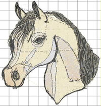 Digitised horse artwork